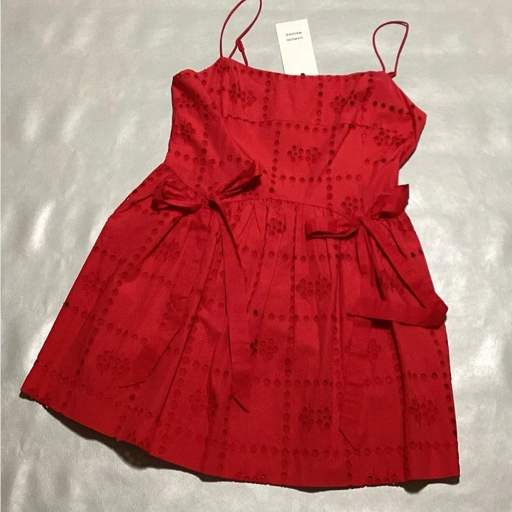 NWT Damson Madder Penelope Mini Red Dress - Picture 2 of 4